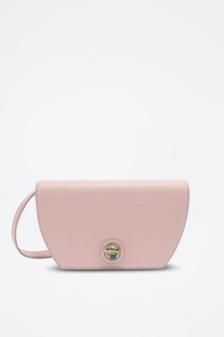 Sac bandoulière en cuir - Rose poudré
