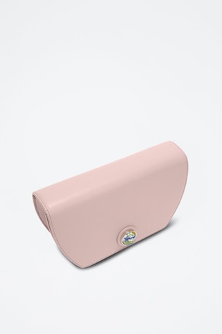 Sac bandoulière en cuir - Rose poudré