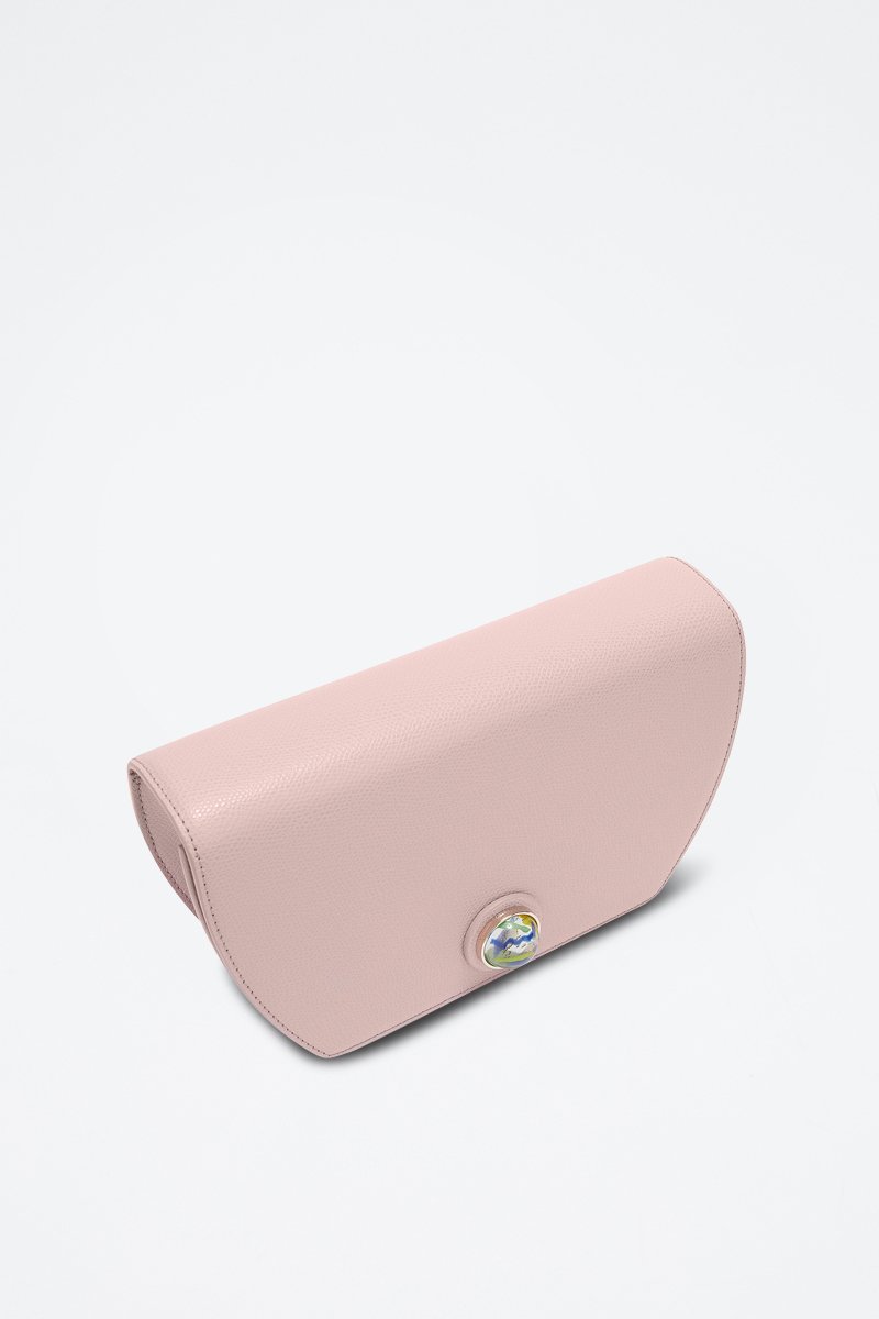 Bandolera de piel - Rosa empolvado