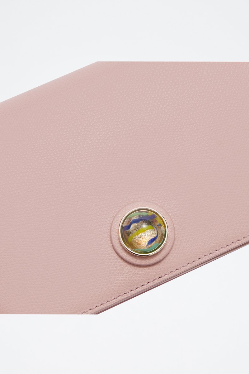 Bandolera de piel - Rosa empolvado