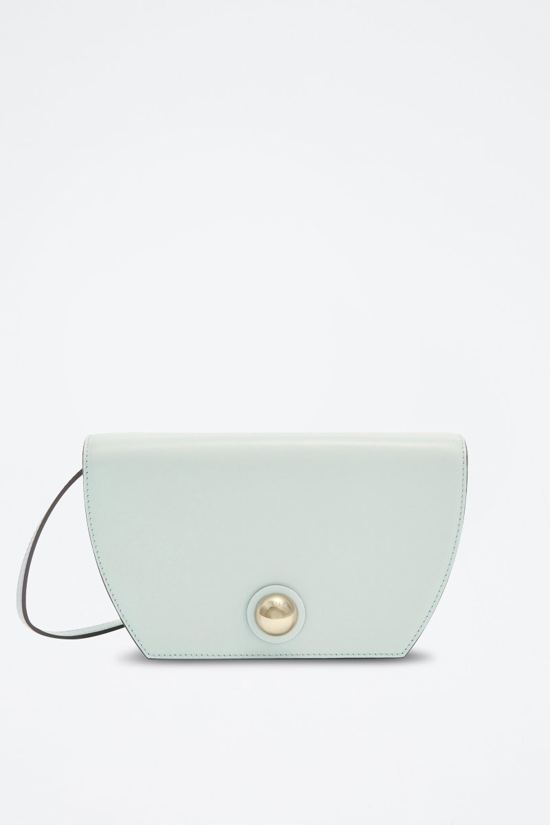 Bandolera de piel bovina - Verde agua