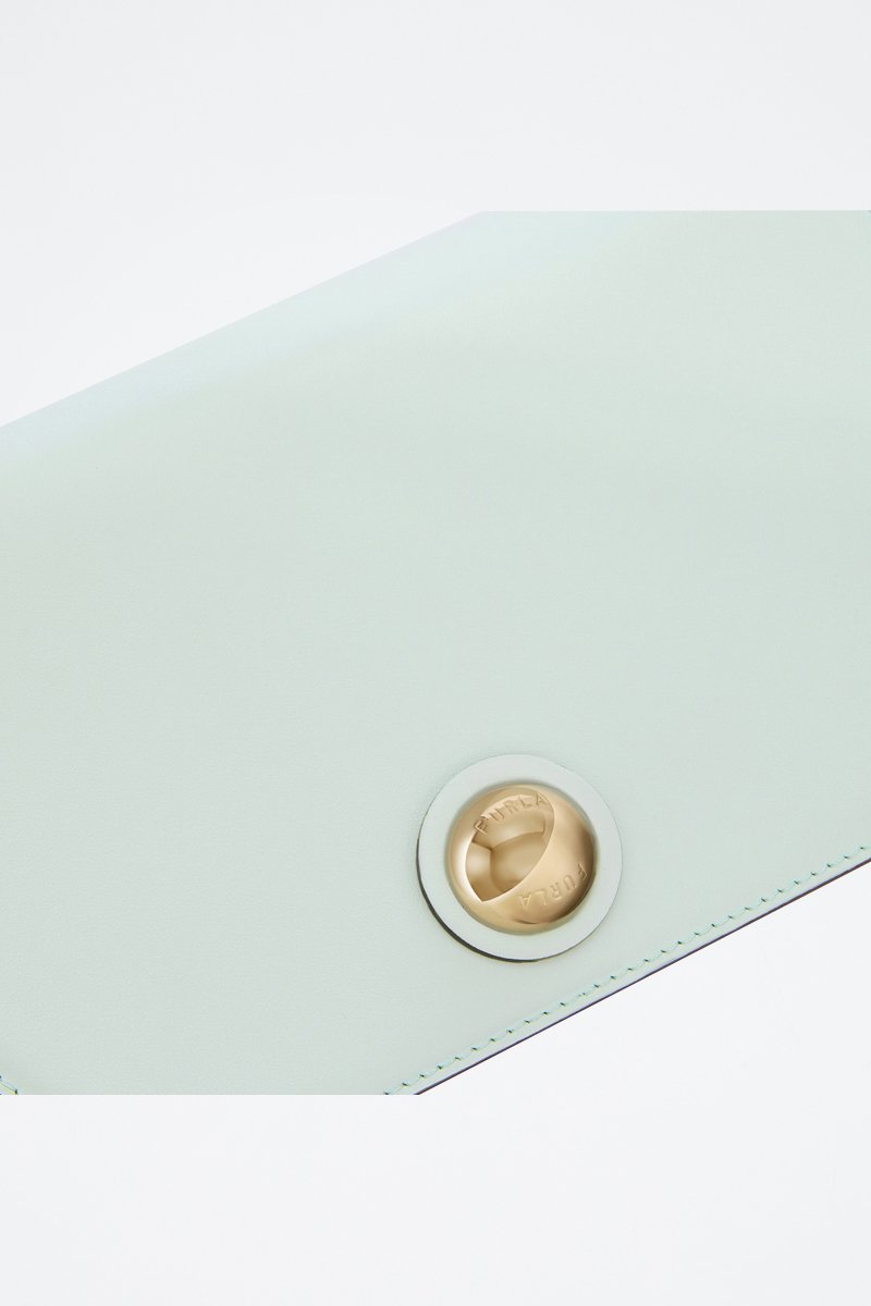 Bandolera de piel bovina - Verde agua