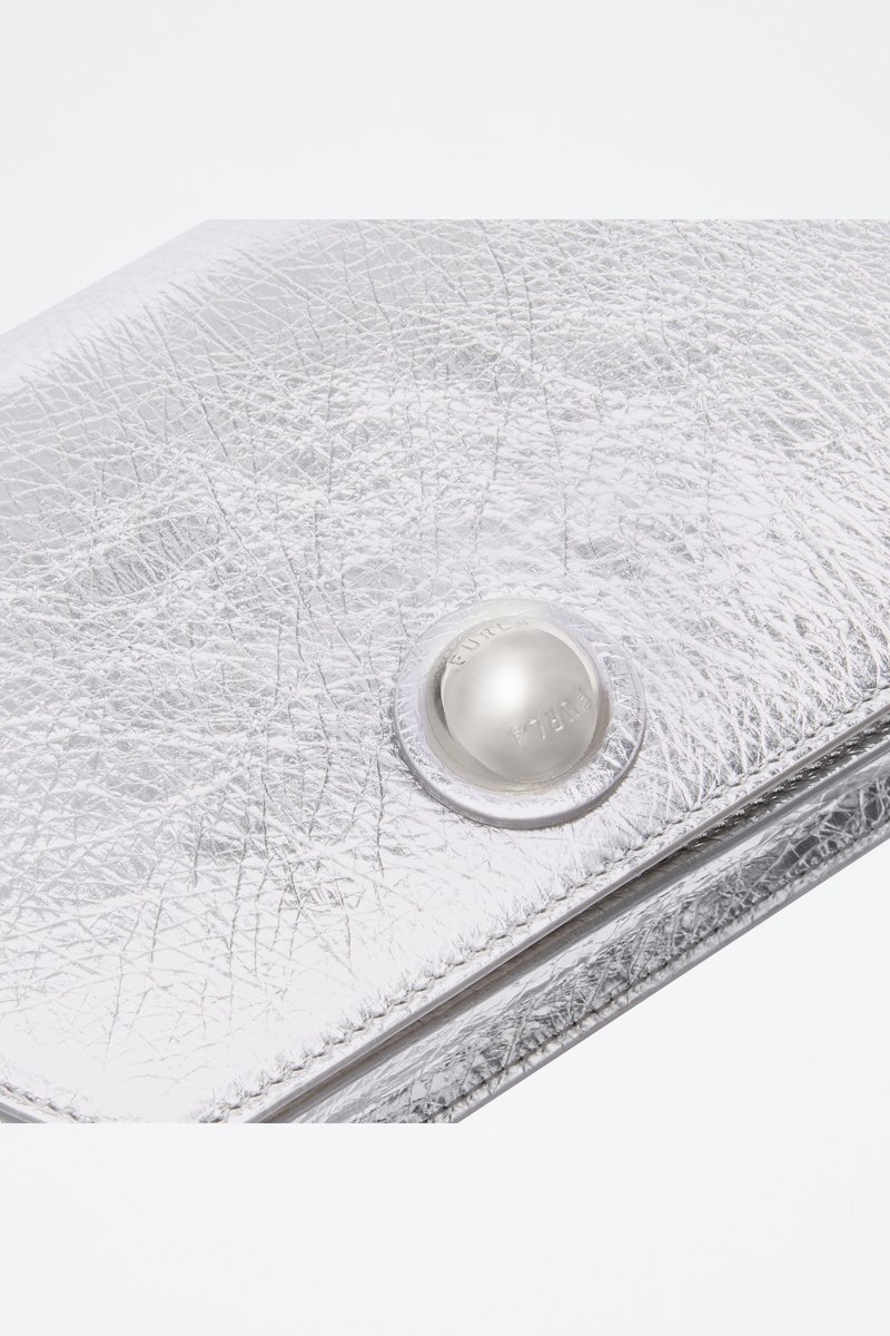 Bandolera de piel bovina - Plateado