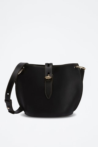 Sac bandoulière en cuir de veau - Noir