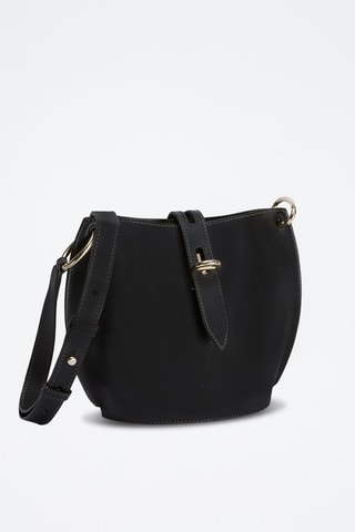 Sac bandoulière en cuir de veau - Noir