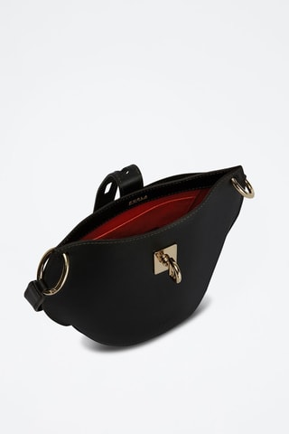 Sac bandoulière en cuir de veau - Noir