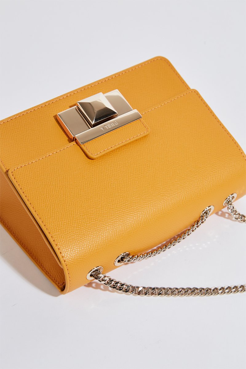 Bandolera de piel bovina - Amarillo