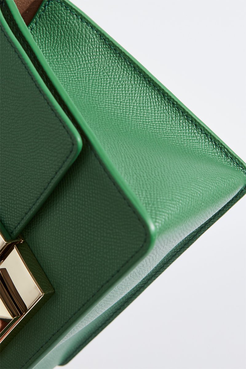 Bandolera de piel bovina - Verde oscuro