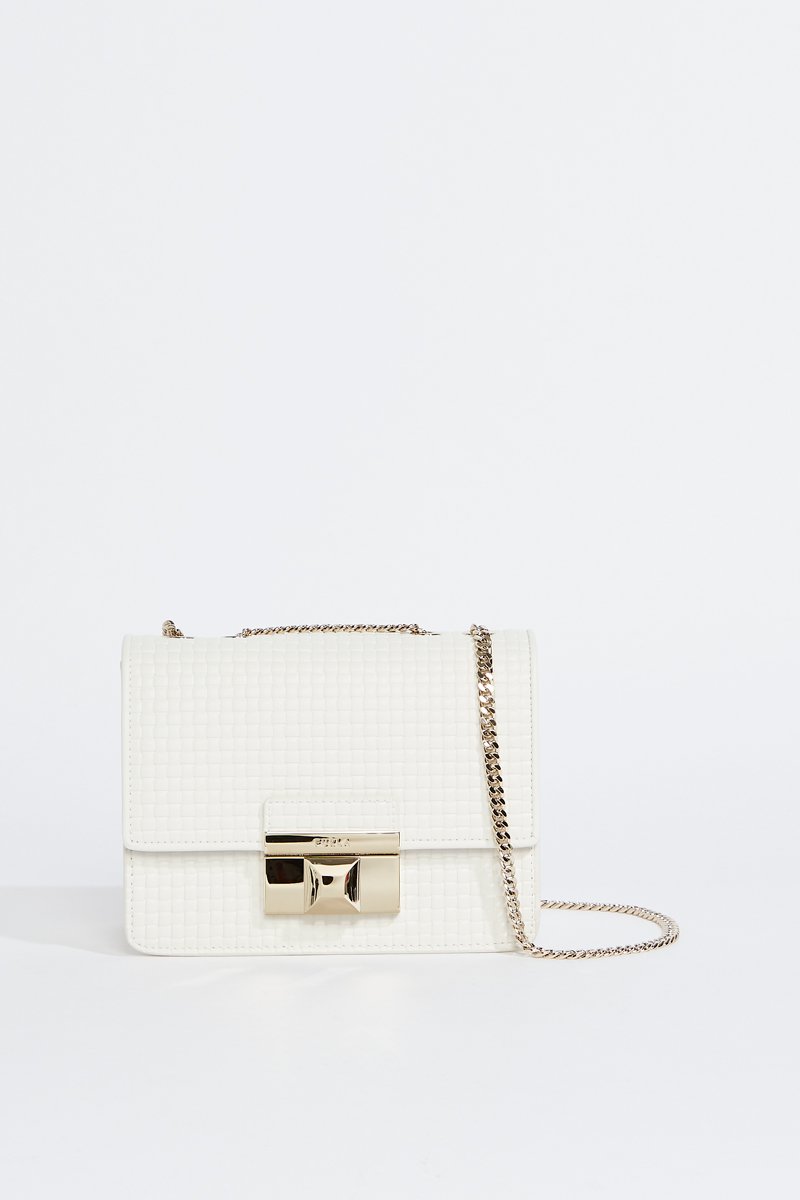 Bandolera de piel bovina - Blanco