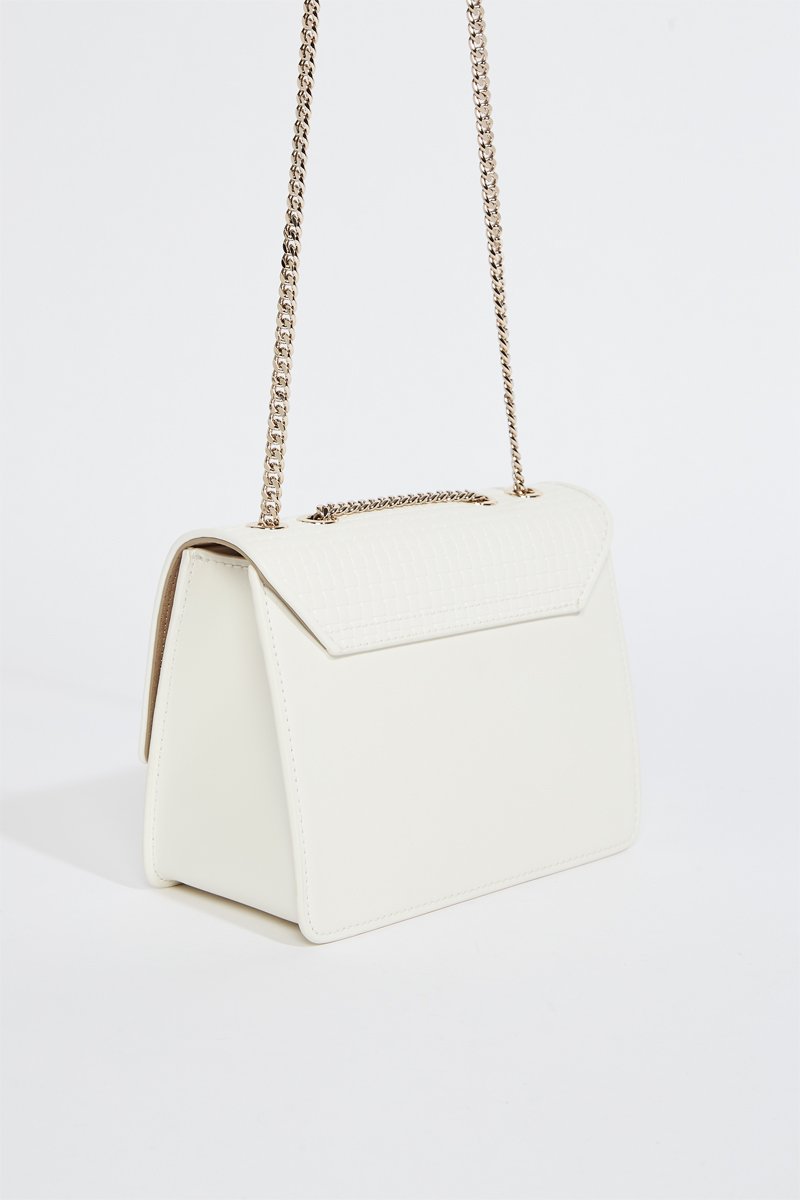 Bandolera de piel bovina - Blanco