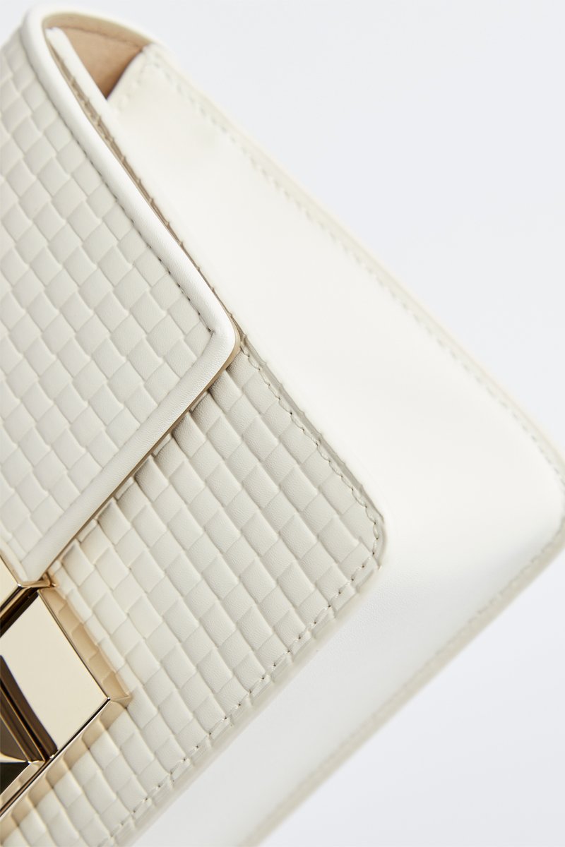 Bandolera de piel bovina - Blanco