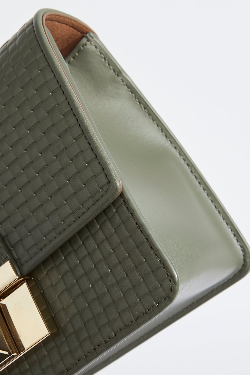 Bandolera de piel bovina - Verde oscuro