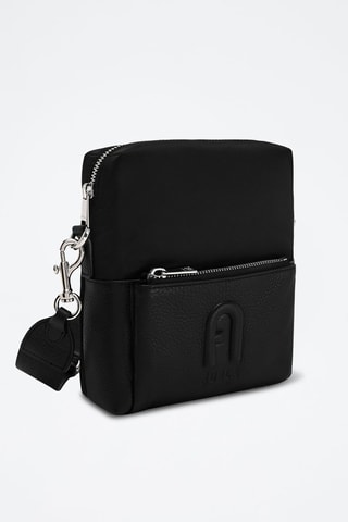 Sac bandoulière en cuir de veau - Noir