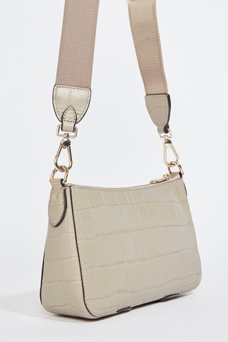 Sac bandoulière en cuir de veau - Gris clair