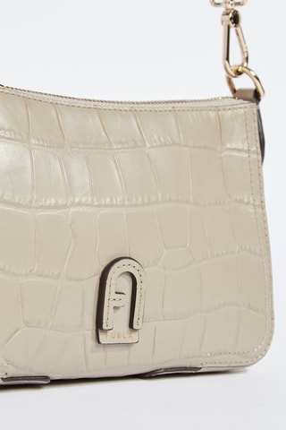 Sac bandoulière en cuir de veau - Gris clair