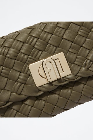 Sac bandoulière en cuir d'agneau Furla Gerla - Kaki