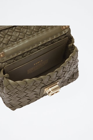 Sac bandoulière en cuir d'agneau Furla Gerla - Kaki