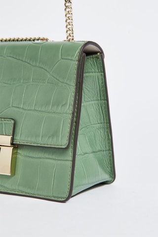 Sac bandoulière en cuir de veau - Vert