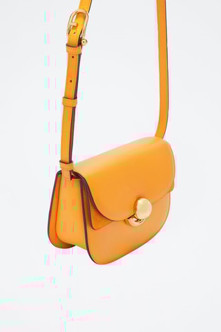 Sac bandoulière en cuir Sfera Mini - Orange