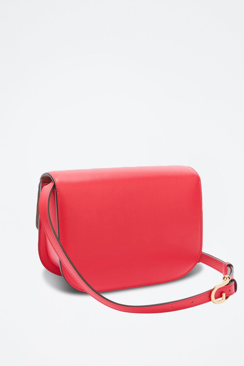 Bandolera de piel Sfera Mini - Rojo