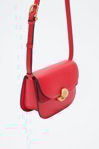 Sac bandoulière en cuir Sfera Mini - Rouge