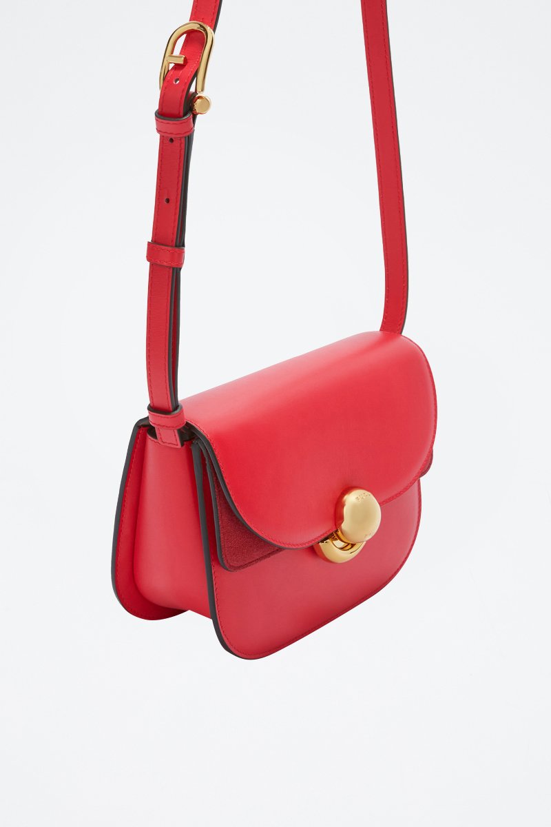 Bandolera de piel Sfera Mini - Rojo