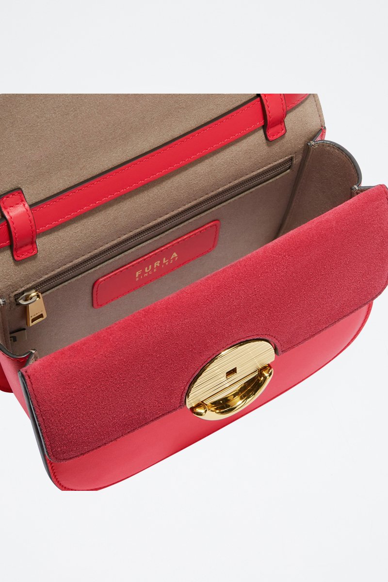 Bandolera de piel Sfera Mini - Rojo