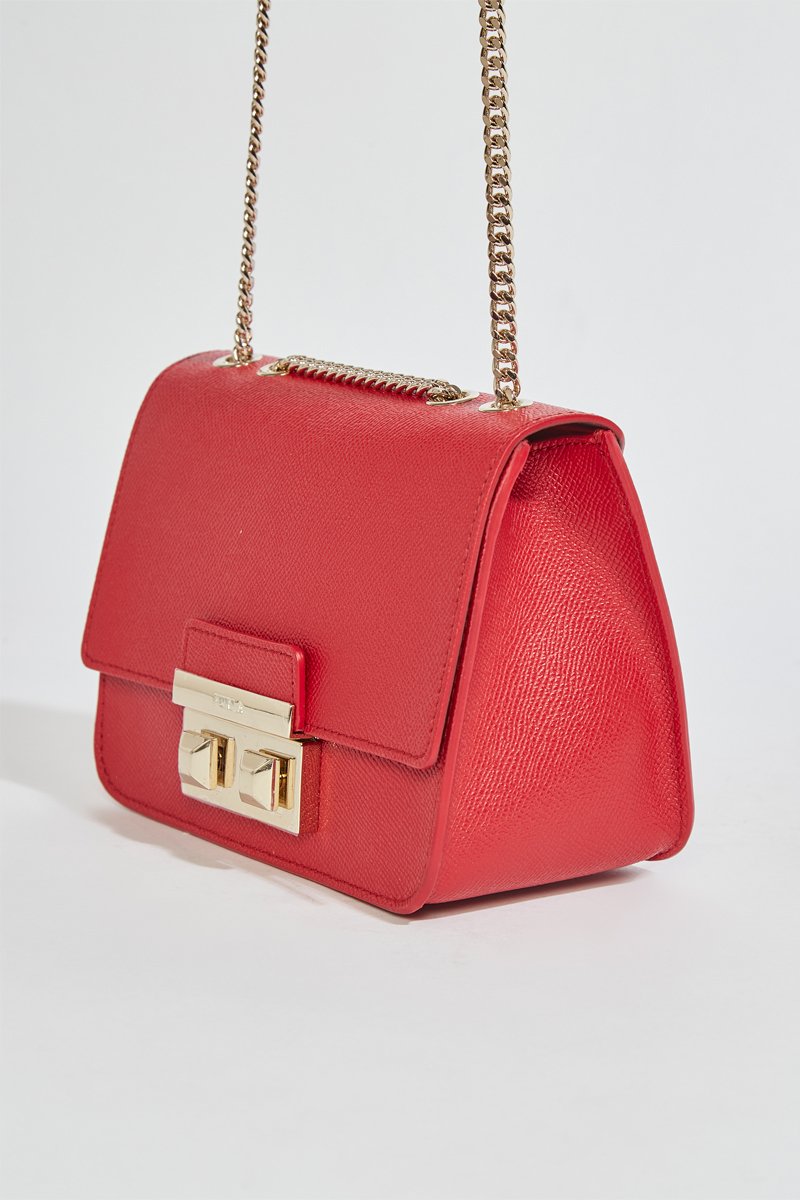 Bandolera de piel Bella Mini - Rojo