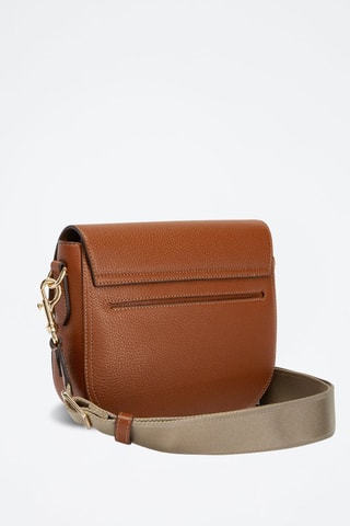 Sac bandoulière en cuir de veau S Urania - Marron