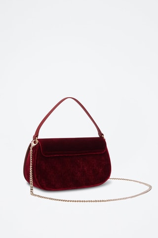 Sac à main en velours - Bordeaux