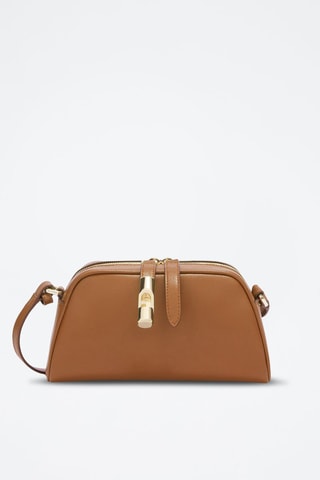 Sac bandoulière en cuir de veau - Marron