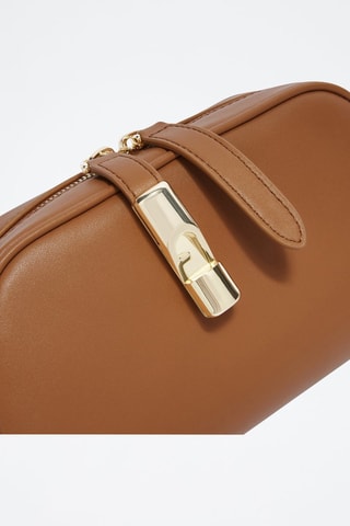 Sac bandoulière en cuir de veau - Marron