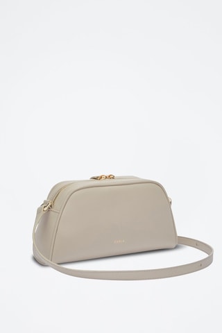 Sac bandoulière en cuir de veau - Gris clair