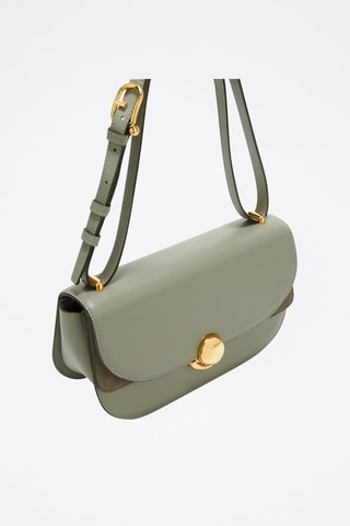 Sac bandoulière en cuir - Vert d’eau