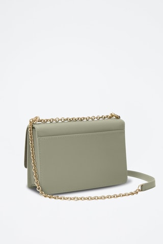 Sac bandoulière en cuir - Vert d’eau