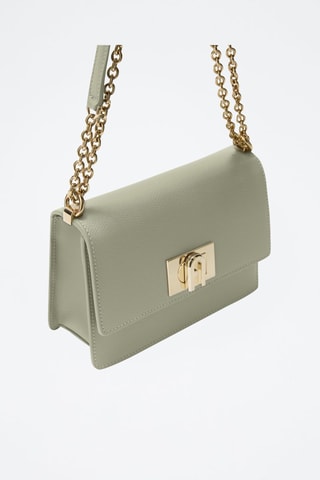 Sac bandoulière en cuir - Vert d’eau