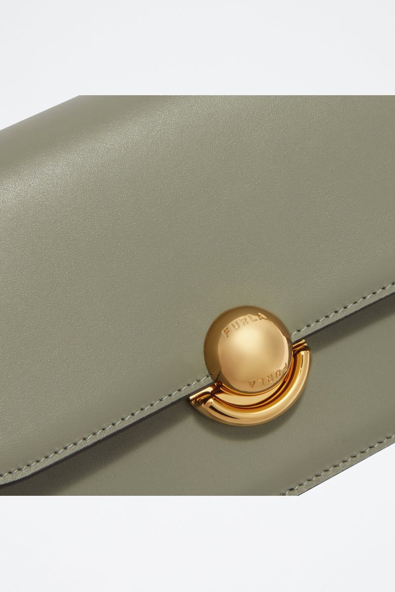 Bandolera de piel Sfera - Tamaño S - Verde salvia