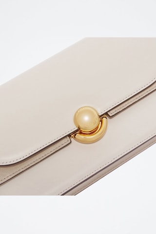 Sac bandoulière en cuir Sfera - Taille S - Ecru