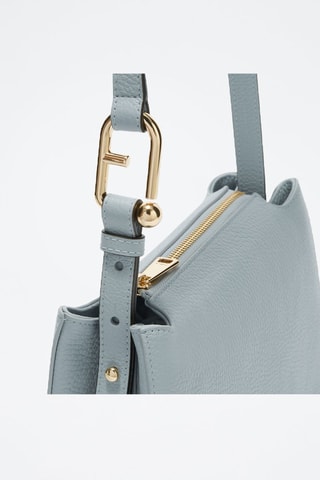 Sac bandoulière en cuir Nuvola - Taille S - Bleu clair