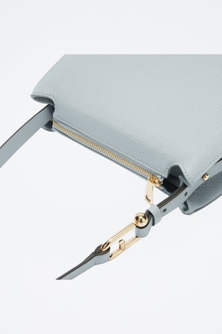 Sac bandoulière en cuir Nuvola - Taille S - Bleu clair