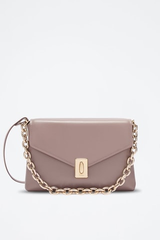 Sac bandoulière en cuir Meridiana - Taille M - Mauve