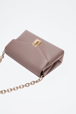 Sac bandoulière en cuir Meridiana - Taille M - Mauve