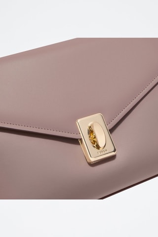 Sac bandoulière en cuir Meridiana - Taille M - Mauve