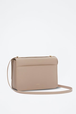 Sac bandoulière en cuir Meti - Taille S - Beige