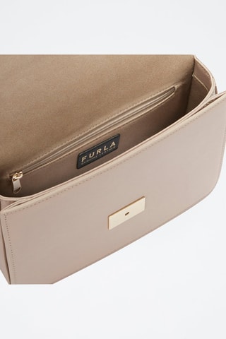 Sac bandoulière en cuir Meti - Taille S - Beige