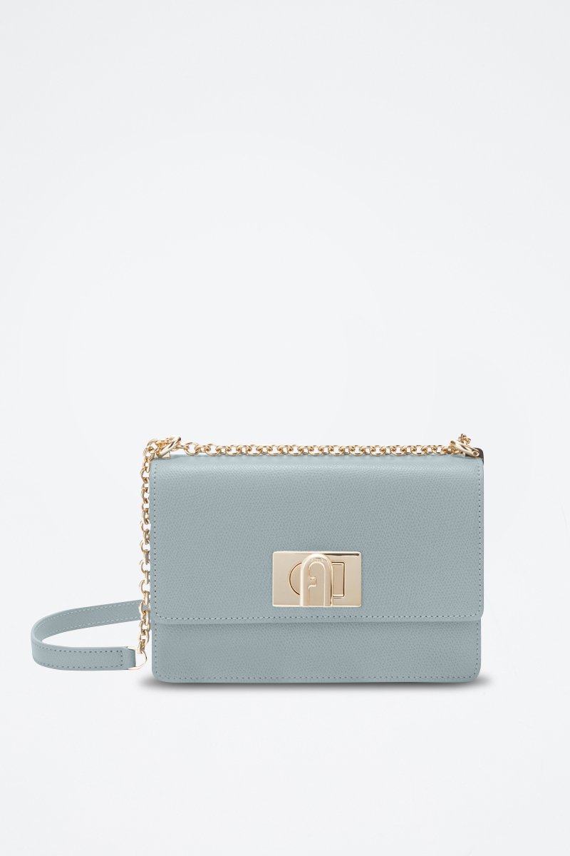 Bandolera de piel 1927 Mini - Azul claro