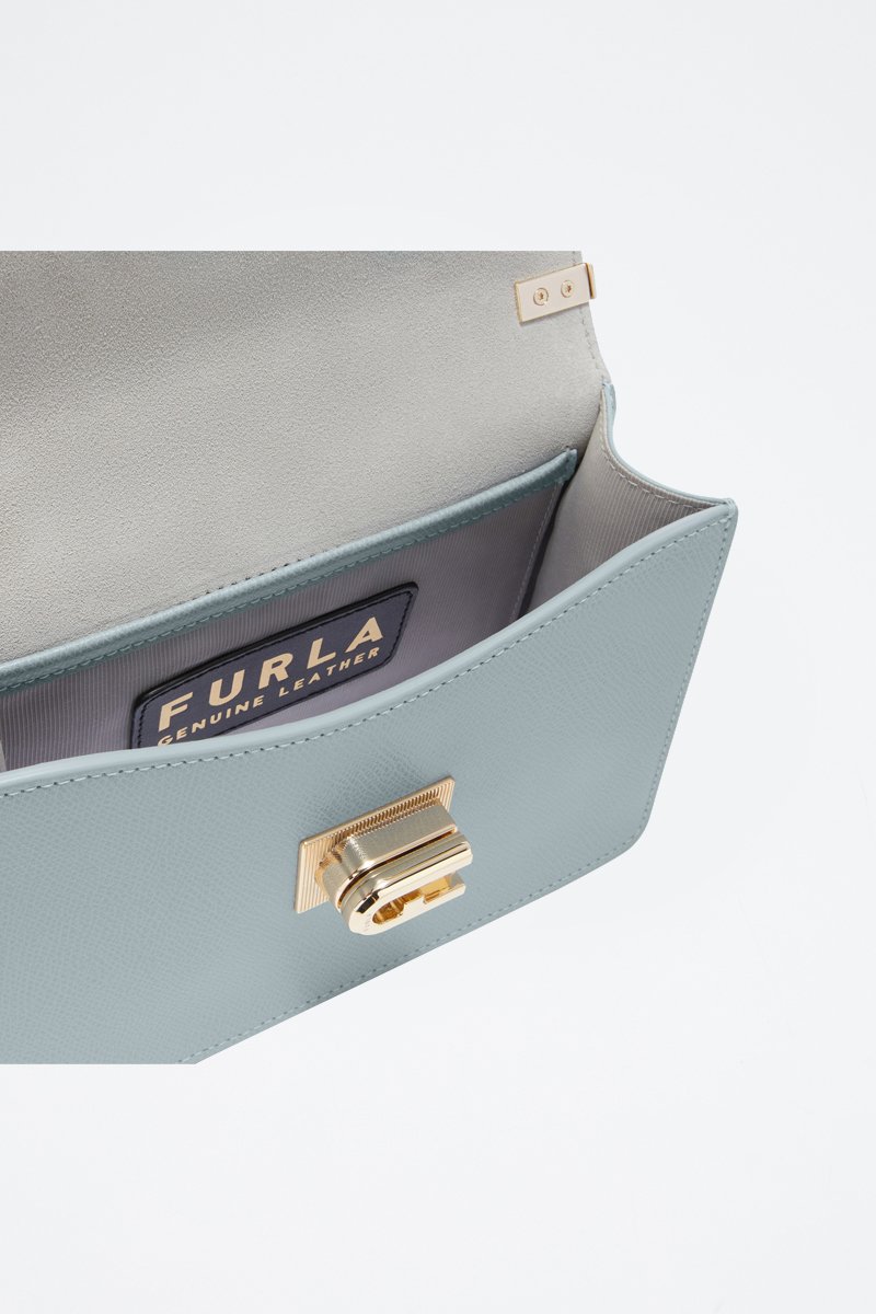 Bandolera de piel 1927 Mini - Azul claro