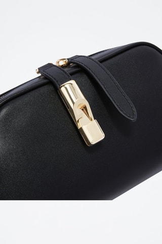 Sac bandoulière en cuir Goccia - Taille S - Noir