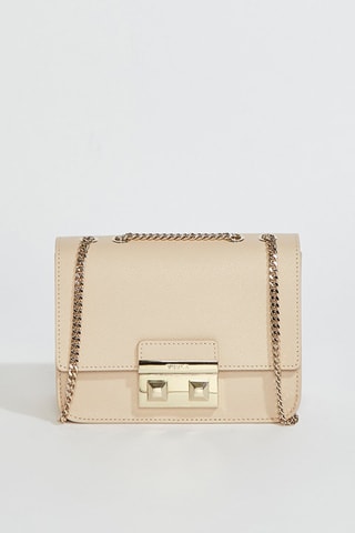 Sac bandoulière en cuir Bella Mini - Beige
