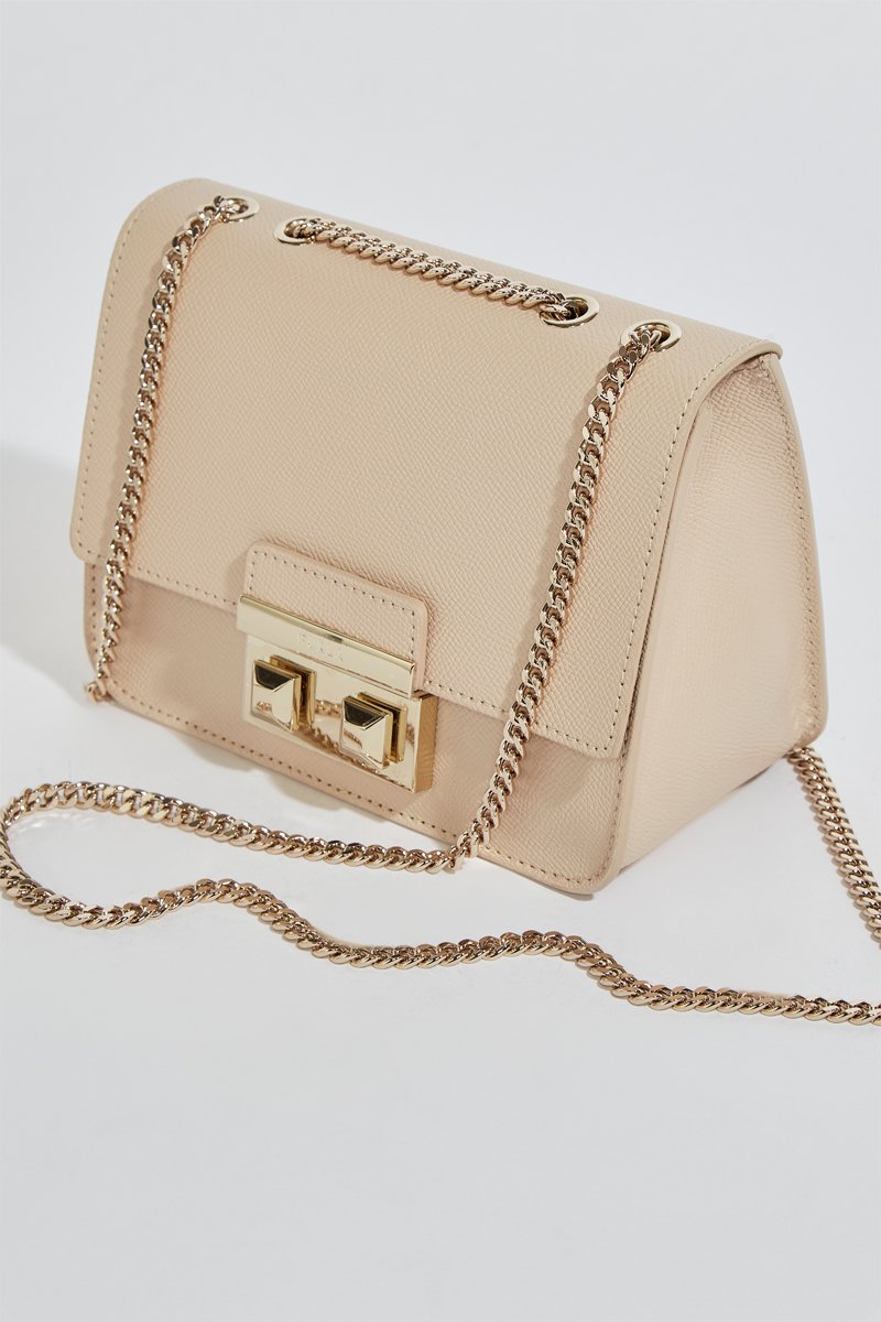 Bandolera de piel Bella Mini - Beige